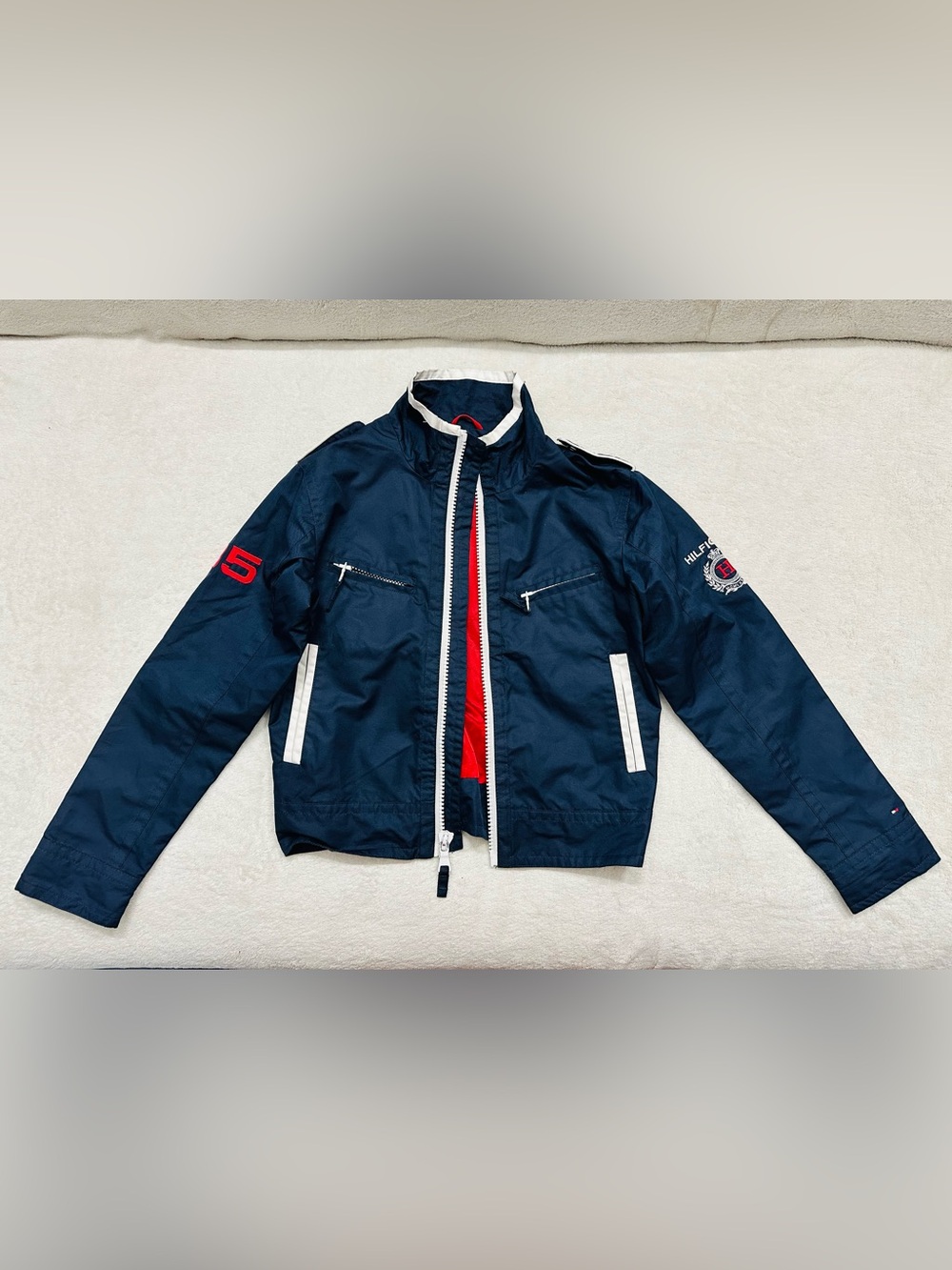 Tommy Hilfiger Boys Athletic Sailing Jacket Size 8/10 Years Excellent Condition